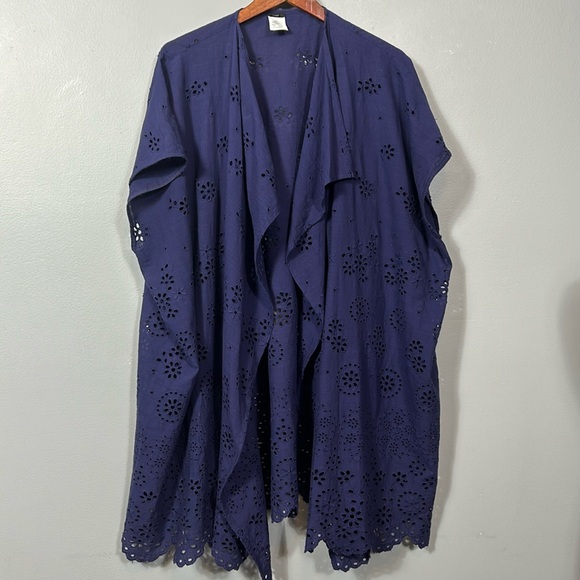 J. Crew Navy Eyelet Beach Coverup medium large
- gently used - Picture 3 of 9